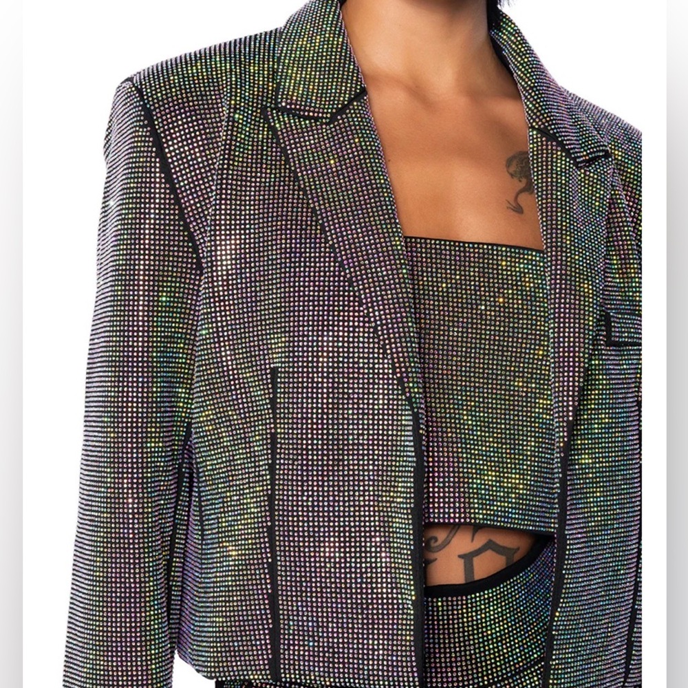 AKIRA Multicolor Sequin Blazer - Picture 3 of 6